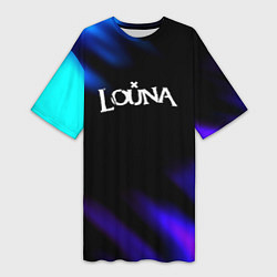 Футболка женская длинная Louna neon bend, цвет: 3D-принт
