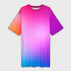 Женская длинная футболка Colorful gradient