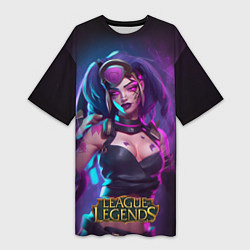 Футболка женская длинная League Of Legends Akali Kda, цвет: 3D-принт