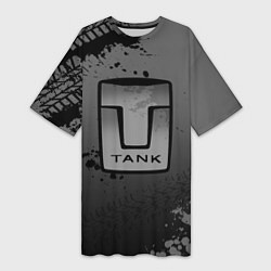Футболка женская длинная Tank, цвет: 3D-принт