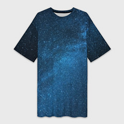 Женская длинная футболка Космическая вселенная млечный путь
