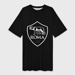 Футболка женская длинная Roma sport fc club, цвет: 3D-принт