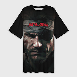Футболка женская длинная Metal gear Venom Snake, цвет: 3D-принт