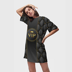 Футболка женская длинная VIP person, цвет: 3D-принт — фото 2