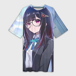 Футболка женская длинная Honkai Star Rail Sparkle smile, цвет: 3D-принт