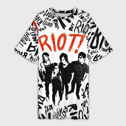 Женская длинная футболка Paramore - riot