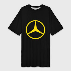 Женская длинная футболка Mercedes logo yello