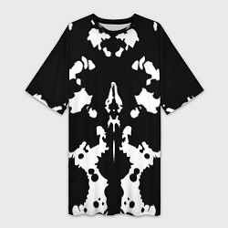 Футболка женская длинная Тест Роршаха - нейросеть, цвет: 3D-принт