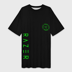 Женская длинная футболка Razer brend game