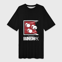 Женская длинная футболка Rainbow six game ubisoft