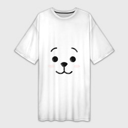 Футболка женская длинная BT21 RJ, цвет: 3D-принт