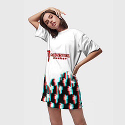 Футболка женская длинная Billie Eilish x Monster energy, цвет: 3D-принт — фото 2