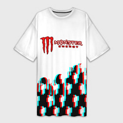 Женская длинная футболка Billie Eilish x Monster energy