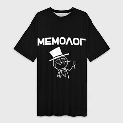 Женская длинная футболка Мемолог профессия