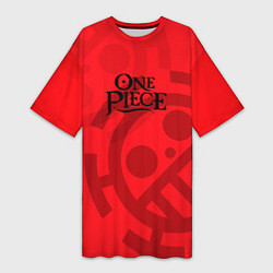 Футболка женская длинная One Piece Luffy Monkey D, цвет: 3D-принт