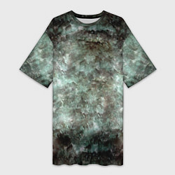 Футболка женская длинная Лесной принт, цвет: 3D-принт