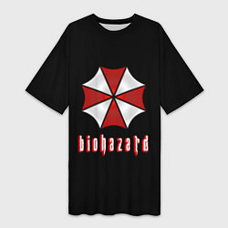 Женская длинная футболка Biohazard logo