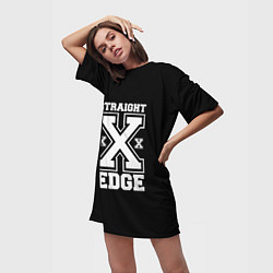 Футболка женская длинная Straight edge SXE, цвет: 3D-принт — фото 2