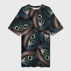 Футболка женская длинная Субстанция глаза в глазу, цвет: 3D-принт