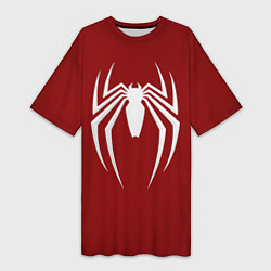 Футболка женская длинная SpiderMan - logo, цвет: 3D-принт
