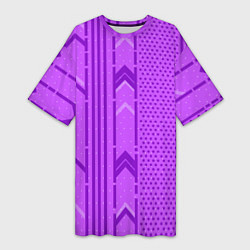 Футболка женская длинная Закулисье фиолетовые обои, цвет: 3D-принт
