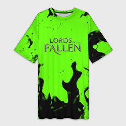 Футболка женская длинная Lord of the fallen flame, цвет: 3D-принт