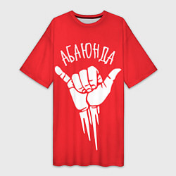 Футболка женская длинная Абаюнда, цвет: 3D-принт