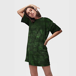 Футболка женская длинная Абстракция - strange camouflage, цвет: 3D-принт — фото 2