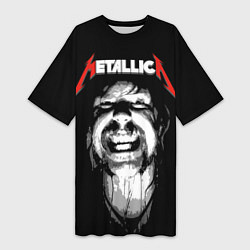 Футболка женская длинная Metallica - James Hetfield, цвет: 3D-принт