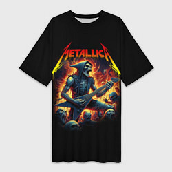 Женская длинная футболка Metallica - James Alan Hatfield