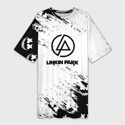 Футболка женская длинная Marshmello x Linkin park, цвет: 3D-принт