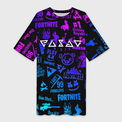 Футболка женская длинная Ведьмак логотипы игр, цвет: 3D-принт