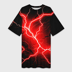 Футболка женская длинная Lightning, цвет: 3D-принт