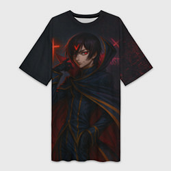 Футболка женская длинная Лелуш Ламперуж Британский, цвет: 3D-принт