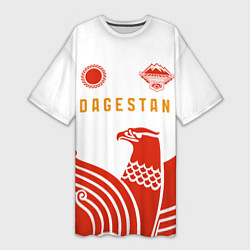 Футболка женская длинная Dagestan sport red, цвет: 3D-принт