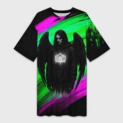 Женская длинная футболка Bones падший ангел