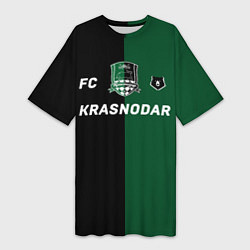 Футболка женская длинная Krasnodar football, цвет: 3D-принт