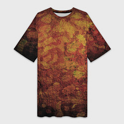 Женская длинная футболка Абстракция - desert camouflage
