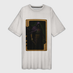 Футболка женская длинная Кайрос: джокер, цвет: 3D-принт