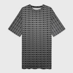 Футболка женская длинная Стальная кольчуга воинов, цвет: 3D-принт