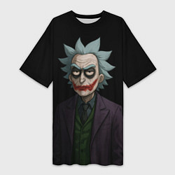 Футболка женская длинная Рик - Джокер, цвет: 3D-принт