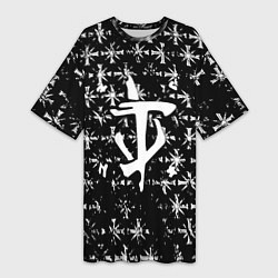 Футболка женская длинная Doom x farcry game, цвет: 3D-принт