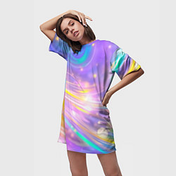 Футболка женская длинная Волшебный мистический космос, цвет: 3D-принт — фото 2