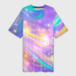 Футболка женская длинная Волшебный мистический космос, цвет: 3D-принт