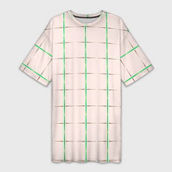 Футболка женская длинная Color white stripes, цвет: 3D-принт