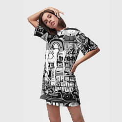 Футболка женская длинная Monster energy trend black, цвет: 3D-принт — фото 2