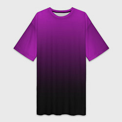 Футболка женская длинная Purple gradient, цвет: 3D-принт