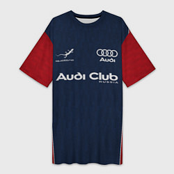 Футболка женская длинная Audi club retro, цвет: 3D-принт