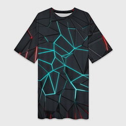 Футболка женская длинная Геометрия света, цвет: 3D-принт