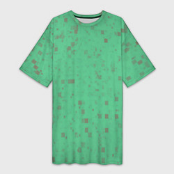 Футболка женская длинная Color green brown, цвет: 3D-принт